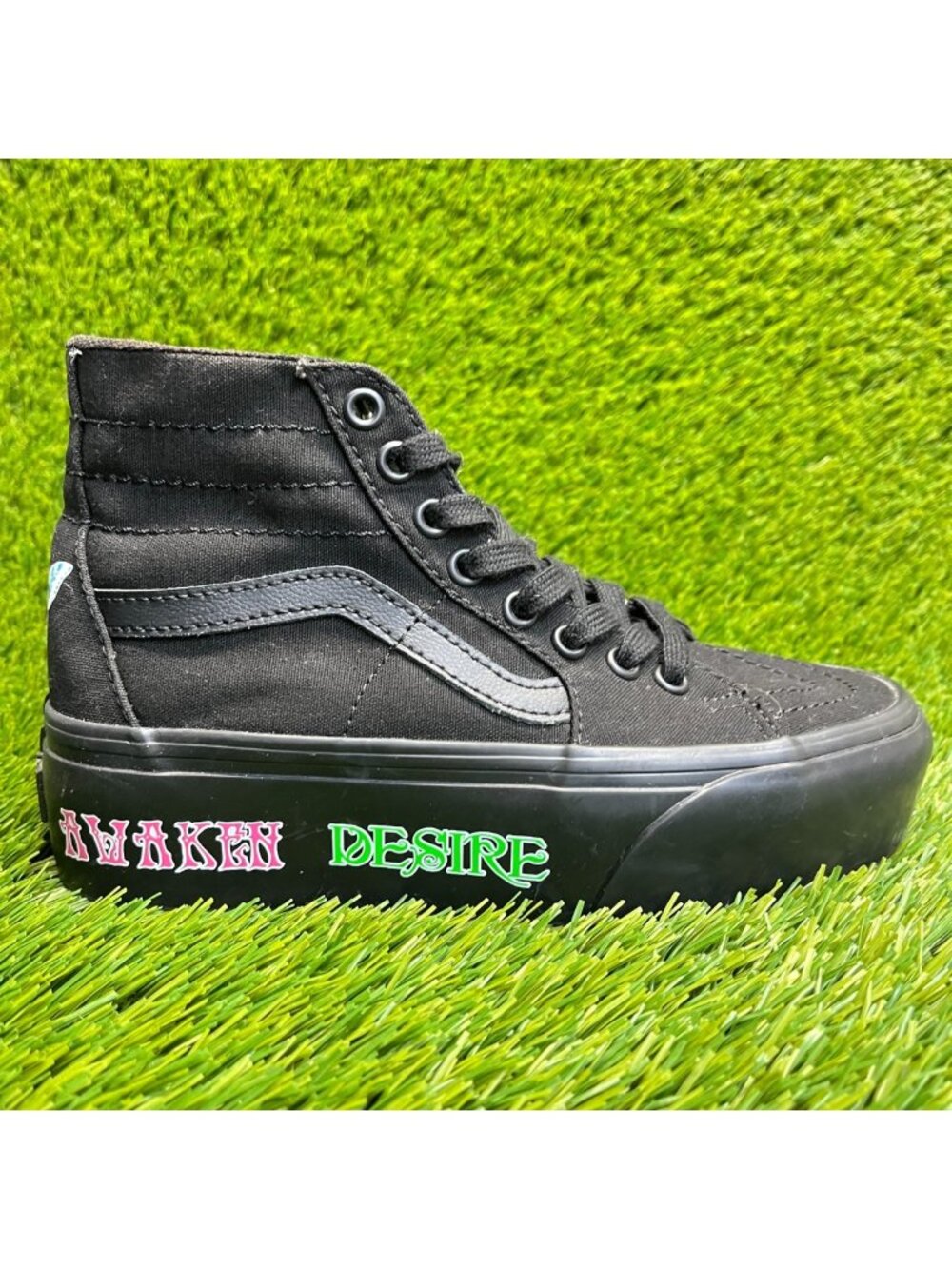 Vans Sk8-Hi Tapered Stackform Womens Size 5.5 Black Athletic Skate Shoes Sneaker